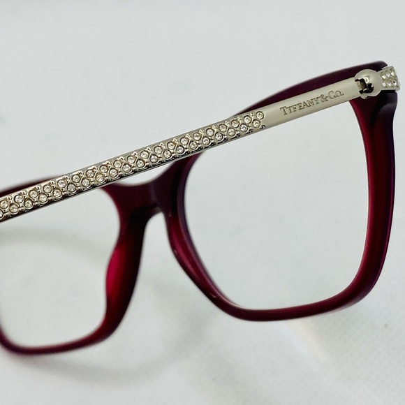 EUC Tiffany & Co TF 2191-B Pearl Plum Butterfly Shaped RX Eyeglasses - Picture 11 of 14